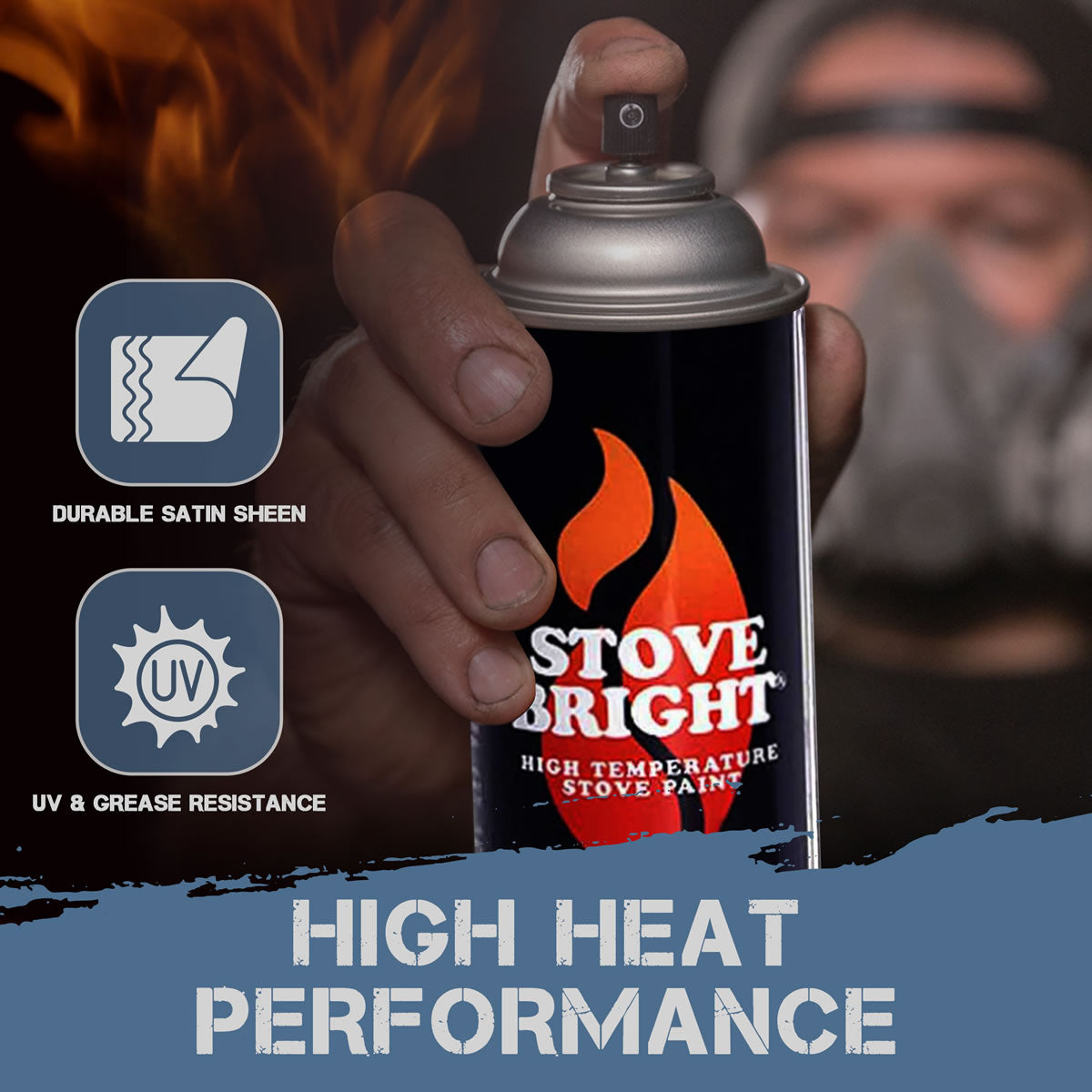 Stove Bright High Temp Paint - Patriot Blue - 8106