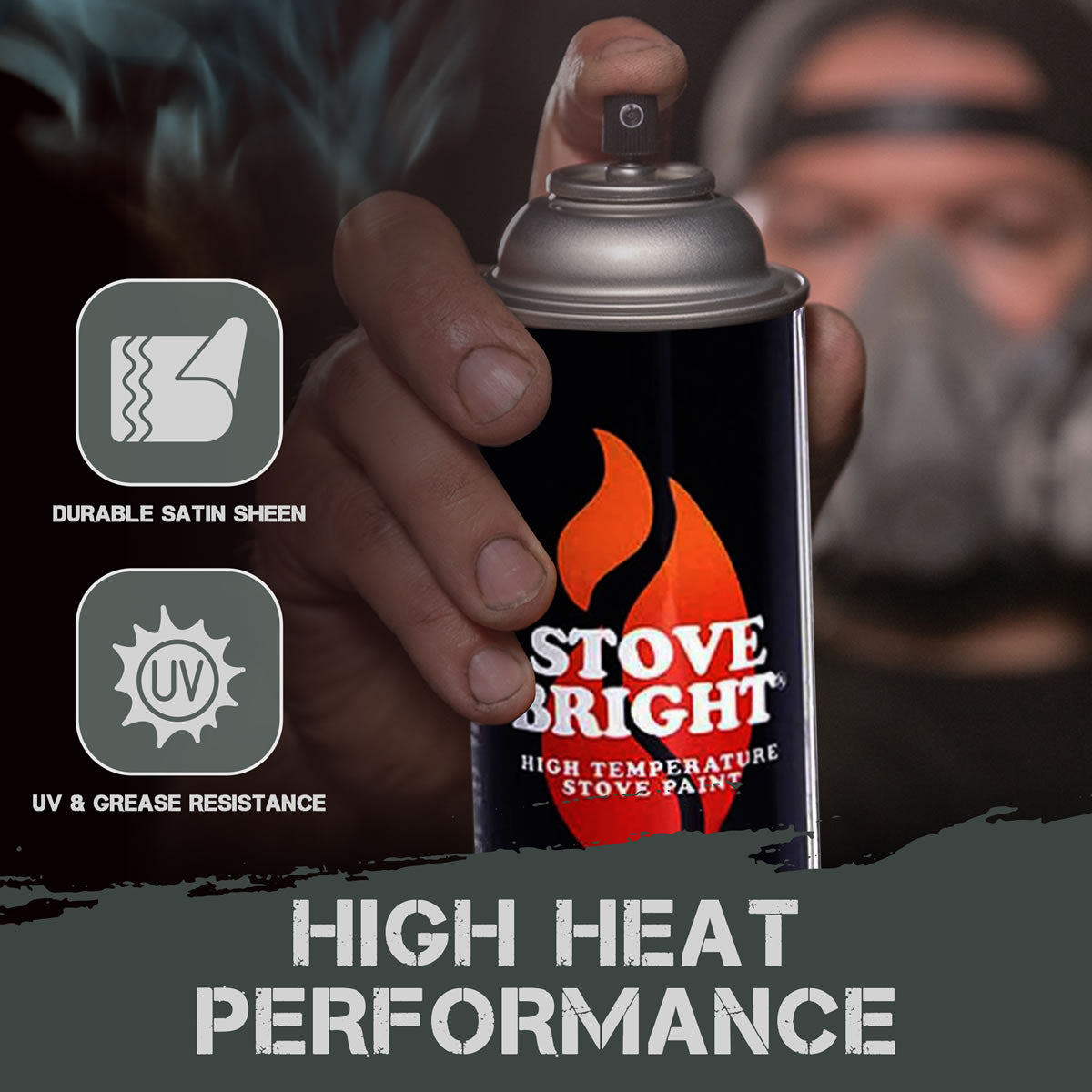 Stove Bright High Temp Paint - Charcoal -  8108