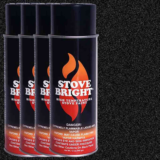 Stove Bright High Temp Paint - Metallic Black - 8109 - Kit of 4