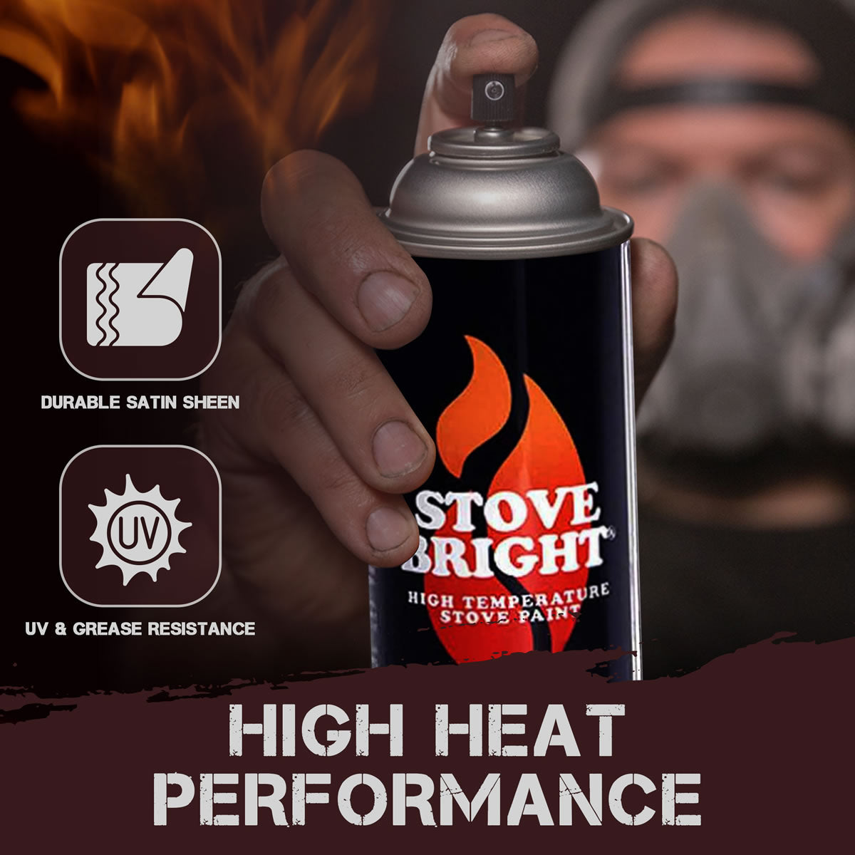 Stove Bright High Temp Paint - Redwood - 8112