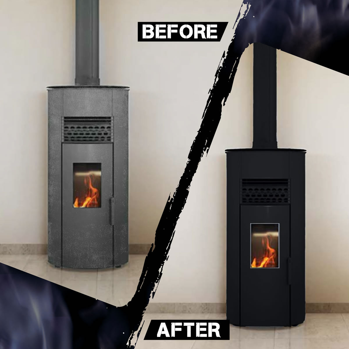 Stove Bright High Temp Paint - Flat Black Paint - 8115