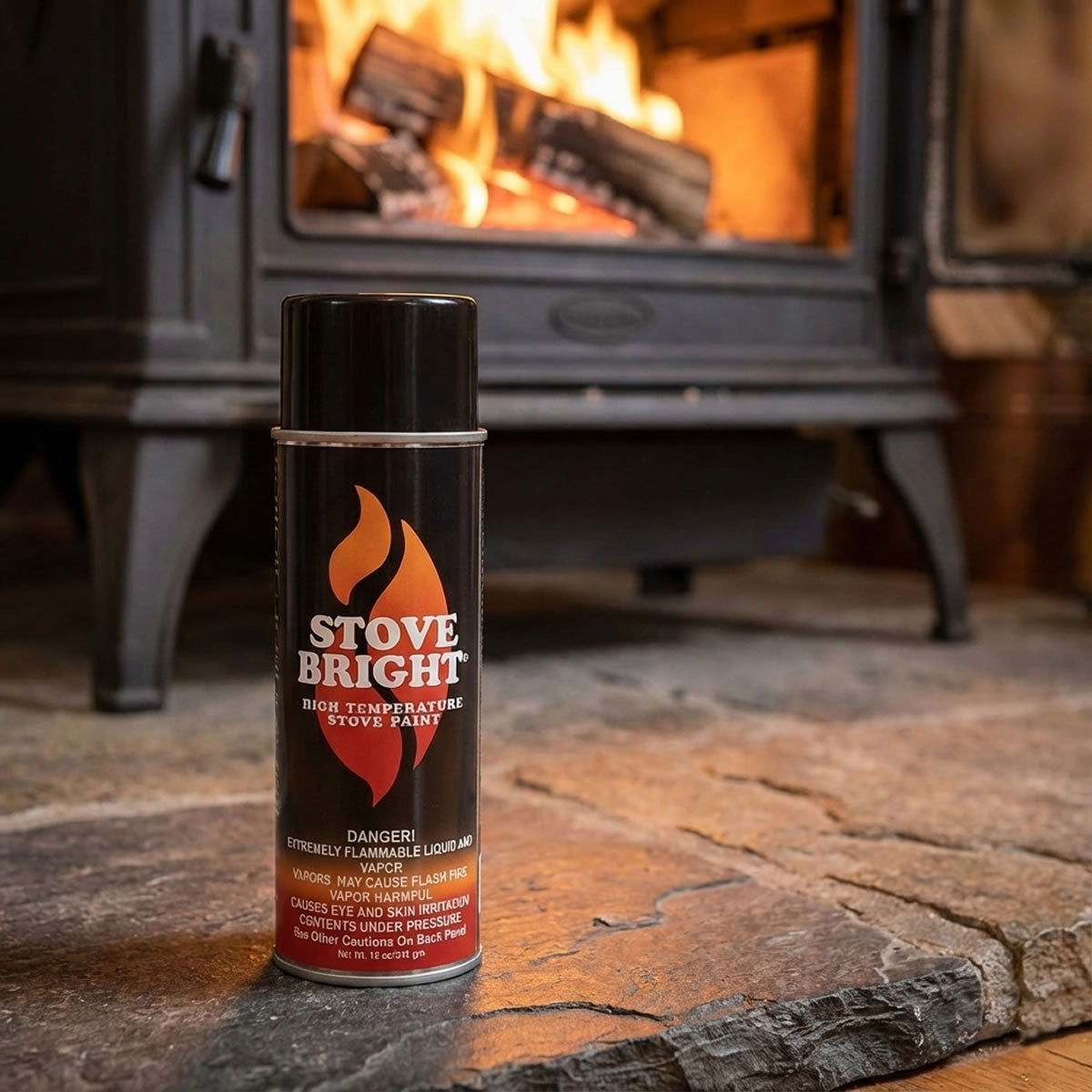 Stove Bright High Temp Paint - Satin Black Paint - 8116