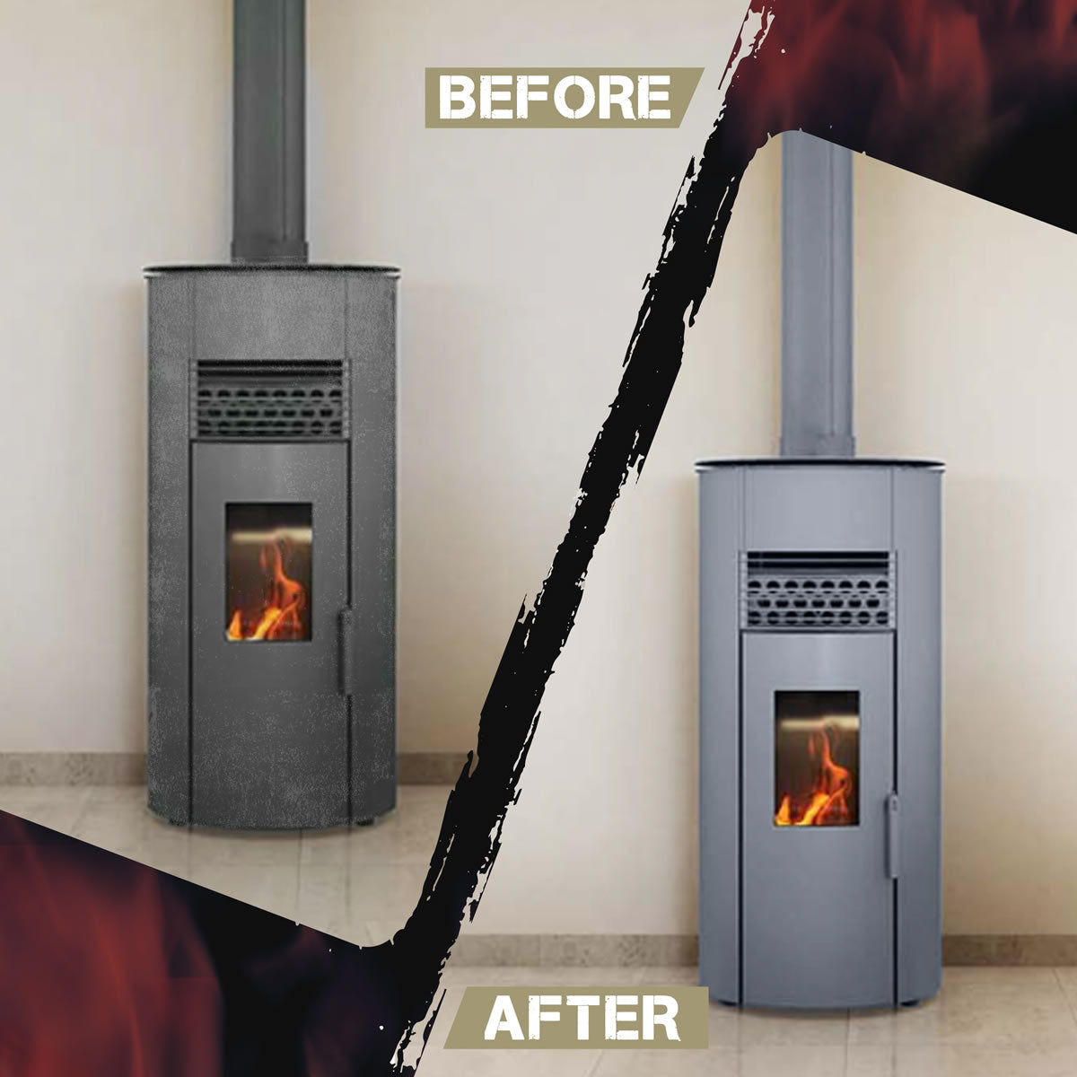 Stove Bright High Temp Paint - Metallic Gray - 8118