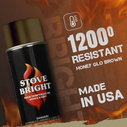 Stove Bright High Temp Paint - Honeyglo Brown - 8121