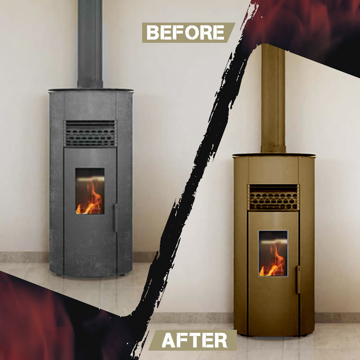 Stove Bright High Temp Paint - Honeyglo Brown - 8121