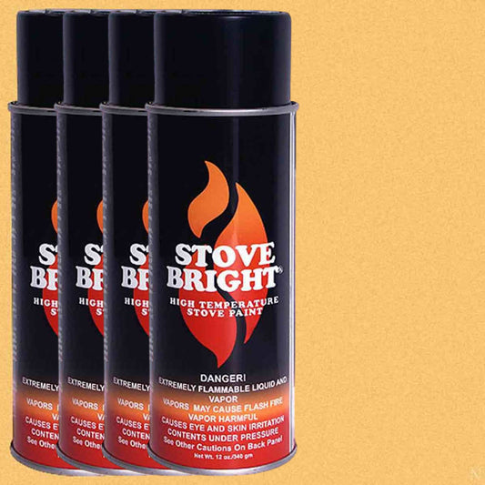 Stove Bright High Temp Paint - Gold - 8123 - Kit of 4