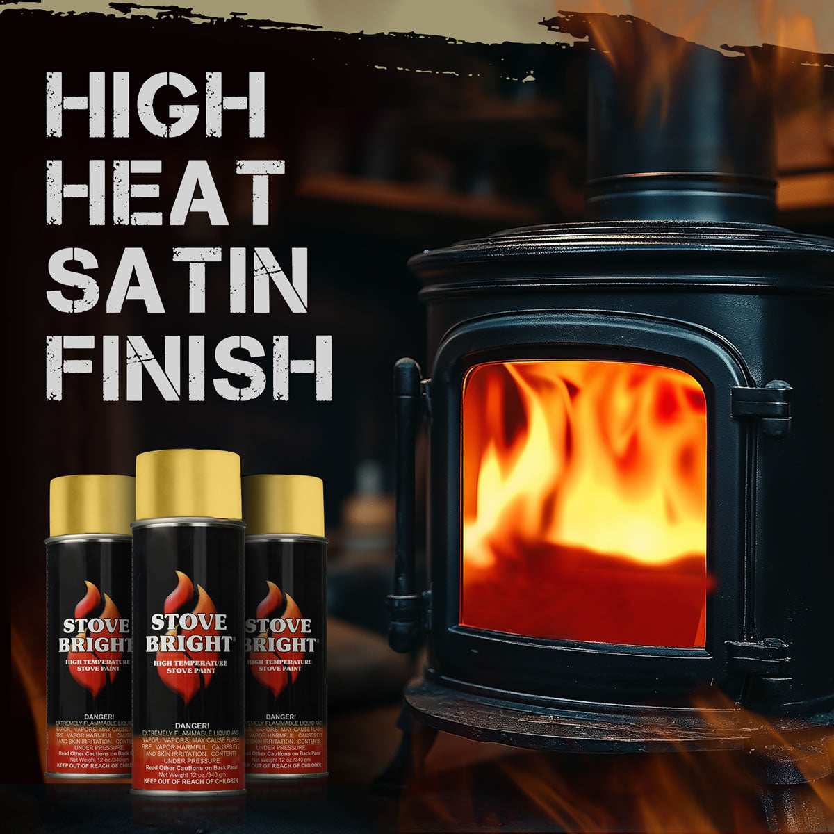Stove Bright High Temp Paint - Gold - 8123