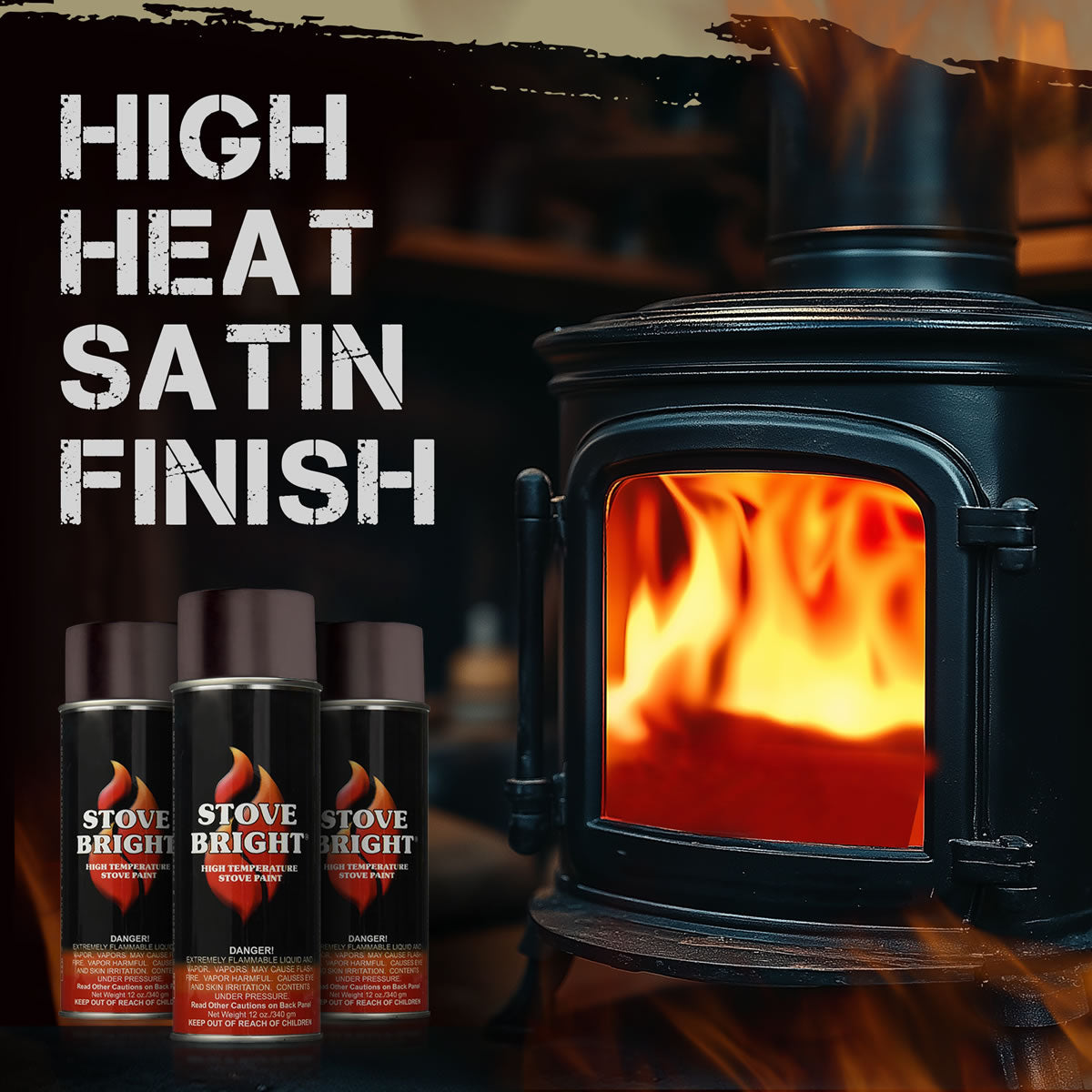 Stove Bright High Temp Paint - Rich Brown Metallic - 8124