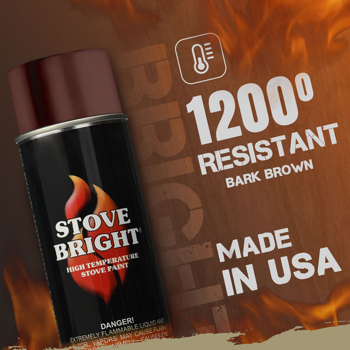Stove Bright High Temp Paint - Bark Brown - 8126