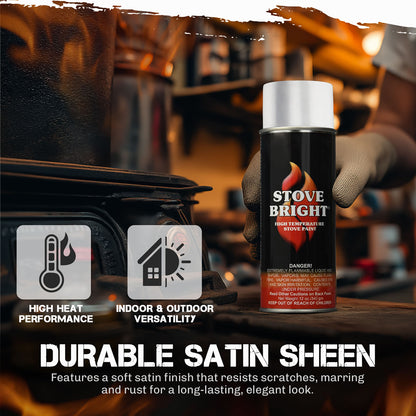 Stove Bright High Temp Paint - Silver - 8131