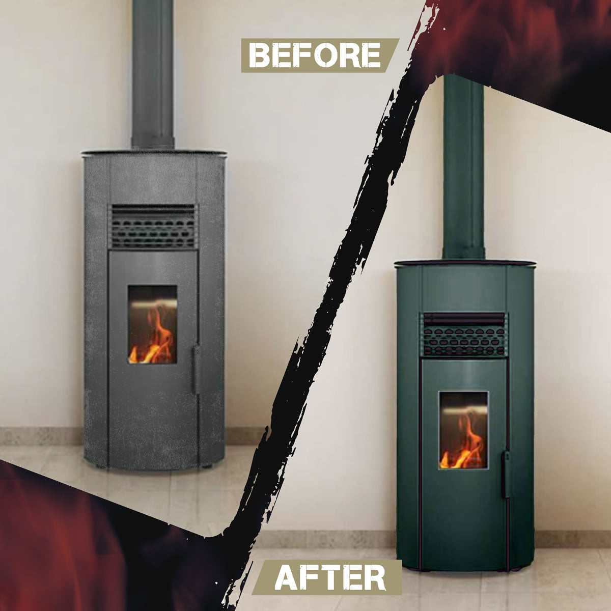 Stove Bright High Temp Paint - Metallic Moss Green – Northline Express