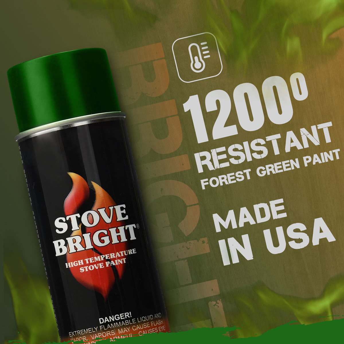 Stove Bright High Temp Paint - Forest Green - 8134