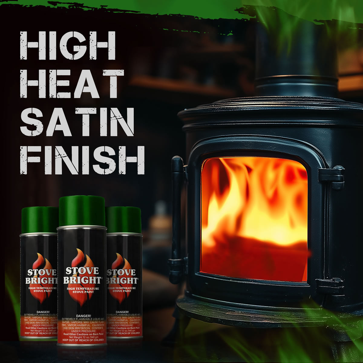 Stove Bright High Temp Paint - Forest Green - 8134