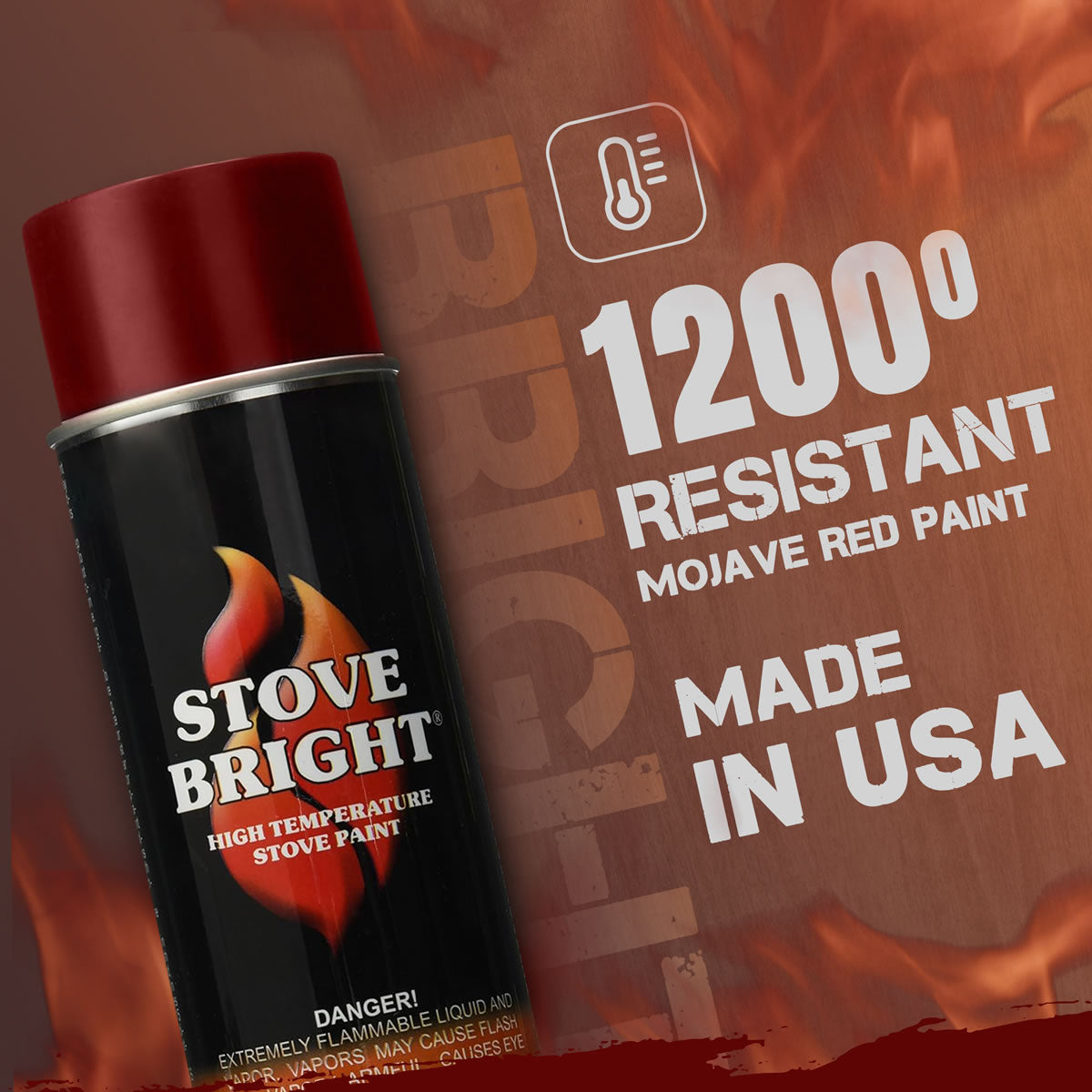 Stove Bright High Temp Paint - Mojave Red - 8138