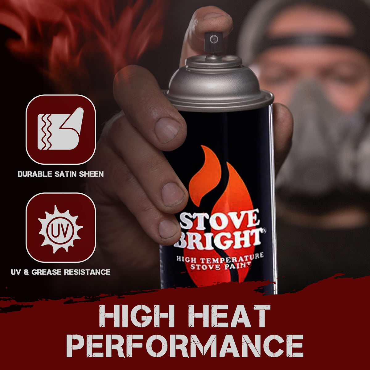 Stove Bright High Temp Paint - Mojave Red - 8138