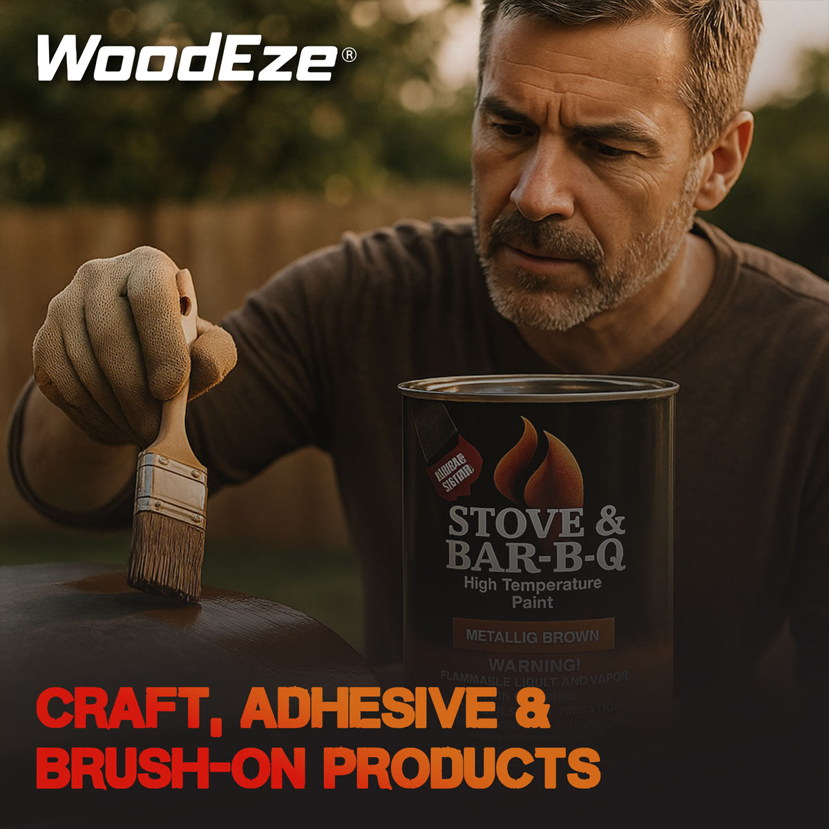 Stove & Bar-B-Q High Temperature Paint - Goldenfire Brown - 16 oz