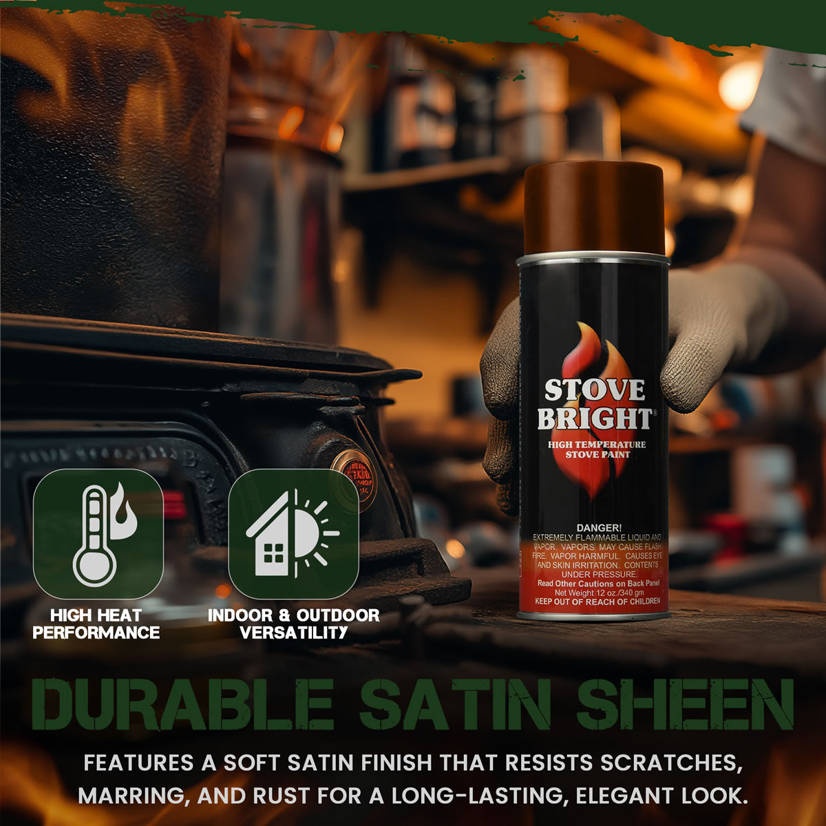 Stove Bright High Temp Paint - Emerald Green - 8150