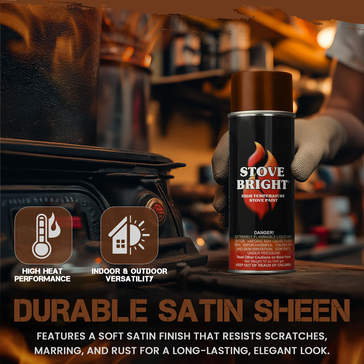 Stove Bright High Temp Paint - Copper - 8152