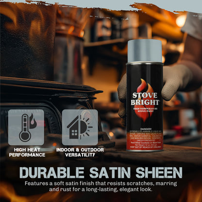 Stove Bright High Temp Paint - Pewter - 8154
