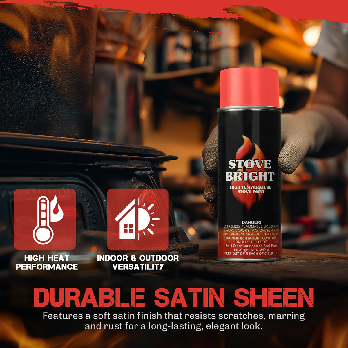 Stove Bright High Temp Paint - Shimmering Rose - 8162