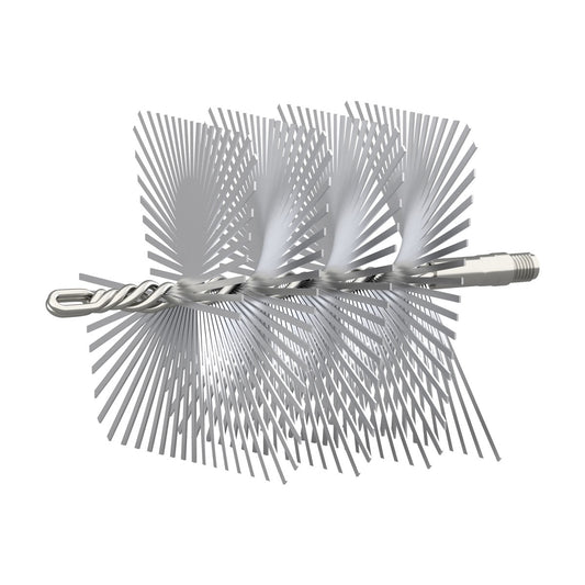 7" x 7" Square Heavy-Duty (Flat Wire) Chimney Brush 3/8" NPT - 33627