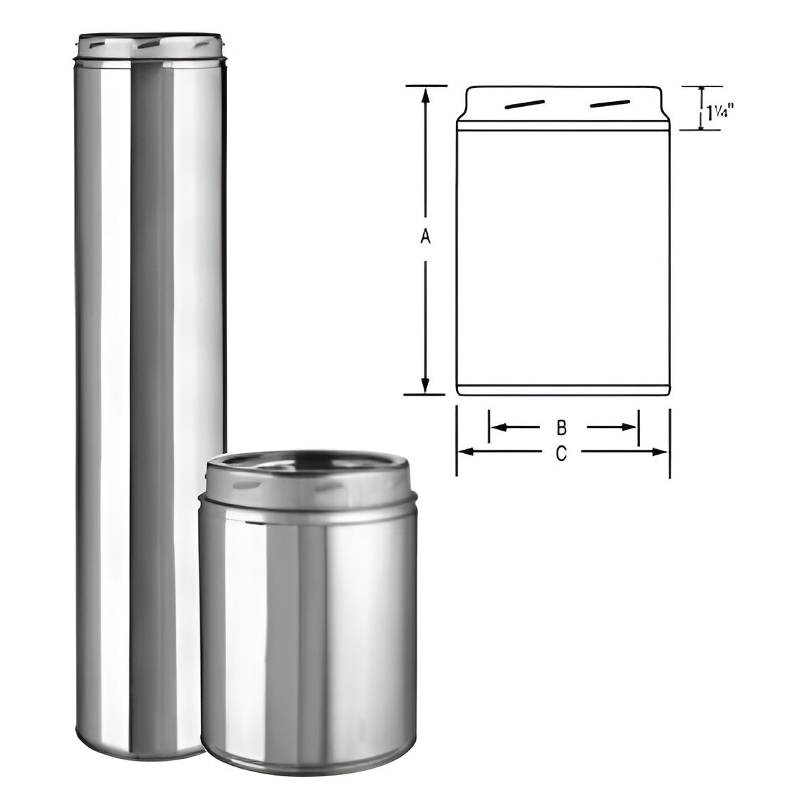 Selkirk 10" x 12" Ultra-Temp Double-Wall Class A Chimney Pipe