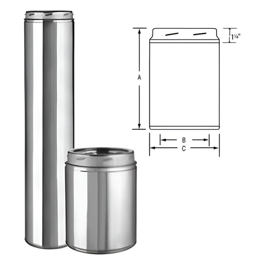 Selkirk 10" x 12" Ultra-Temp Double-Wall Class A Chimney Pipe