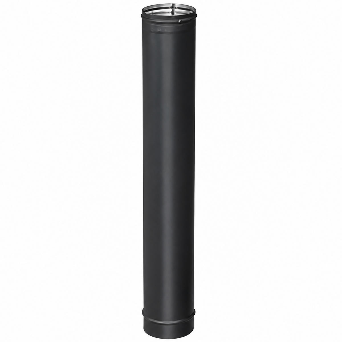 8" x 48" HeatFab Single Wall Black Stovepipe - 2808B