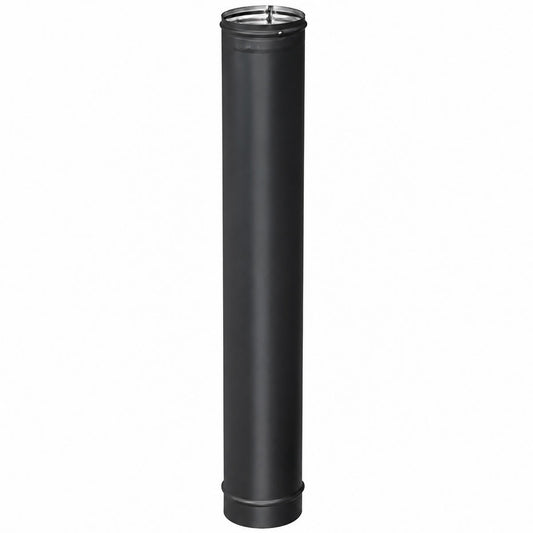 8" x 48" HeatFab Single Wall Black Stovepipe - 2808B