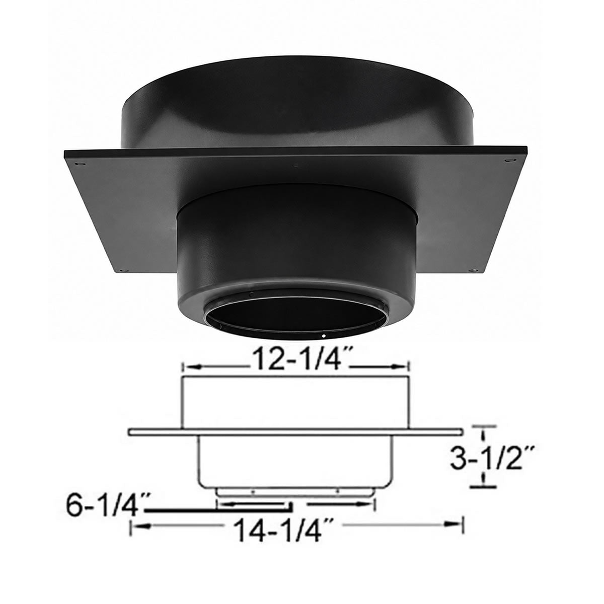 stureme113 6'' Selkirk Finish Support Package-Square Plate - 6T-FSP