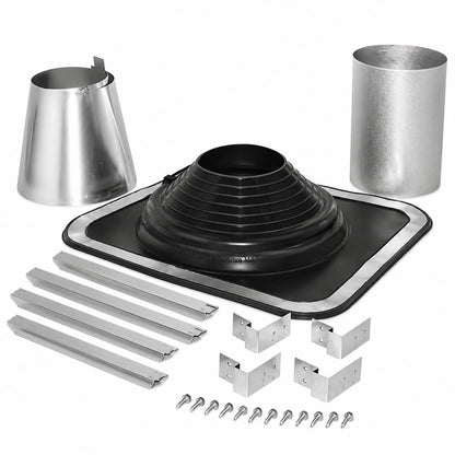 Universal Rubber Boot Flashing Kit for Raised Ridge Metal Roofs - 200275