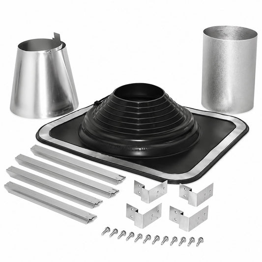 Universal Rubber Boot Flashing Kit for Raised Ridge Metal Roofs - 200275