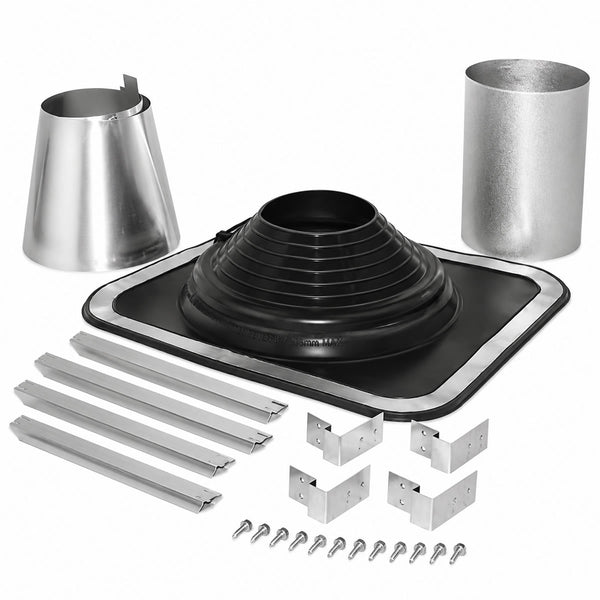 Selkirk Universal Rubber Boot Flashing Kit for Raised Ridge Metal