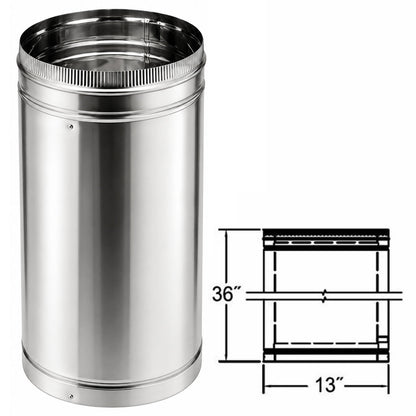 10" x 36" DuraChimney II Chimney Pipe - 10DCA-36