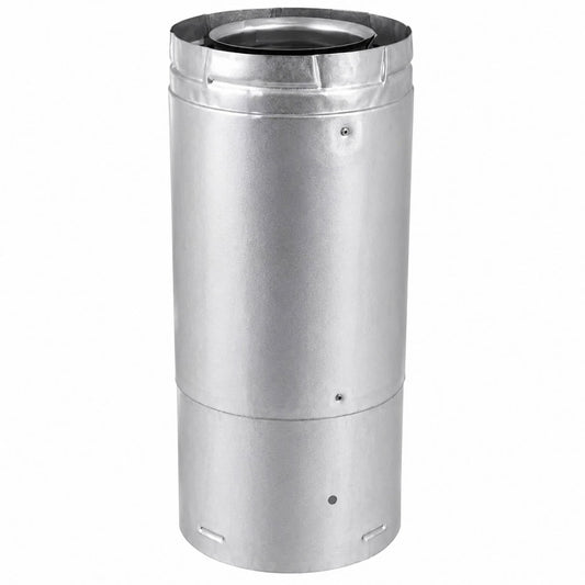 4" x 6 5/8" DirectVent Pro 11" -17" Adjustable Galvanized Chimney Pipe - 46DVA-17TA