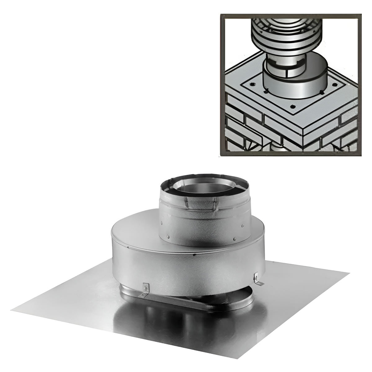 4'' x 6 5/8'' DirectVent Pro Chimney Liner Termination Kit - 46DVA