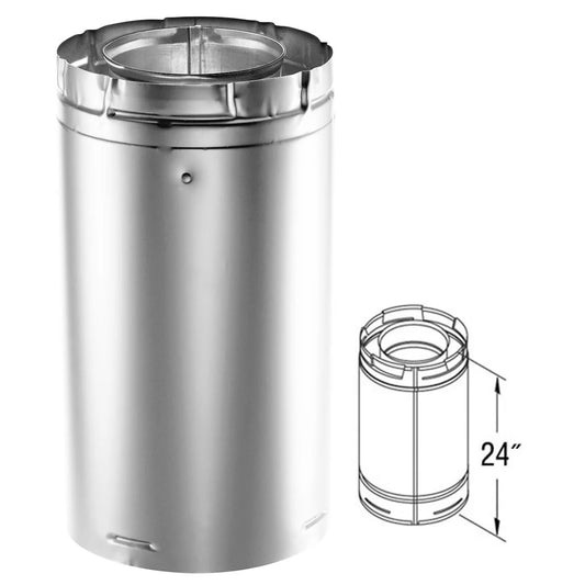5" x 8" DirectVent Pro 24" Galvanized Chimney Pipe - 58DVA-24