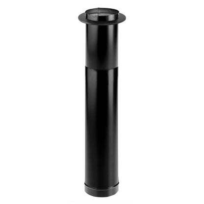 6" DuraBlack 44" - 68" Telescoping Black Stove Pipe Length - 6DBK-TL