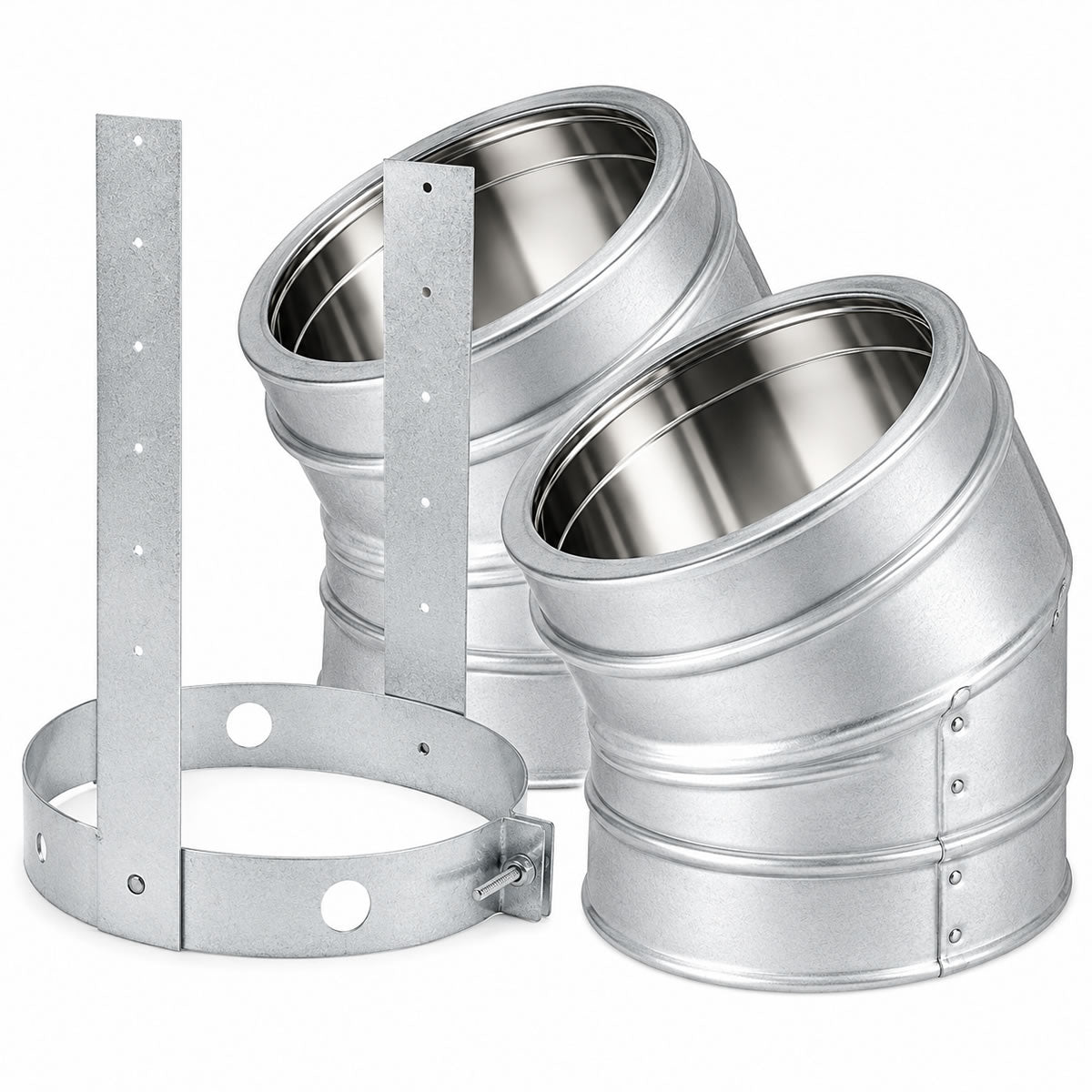 6" DuraTech 30 Degree Galvanized Elbow Kit - 6DT-E30K