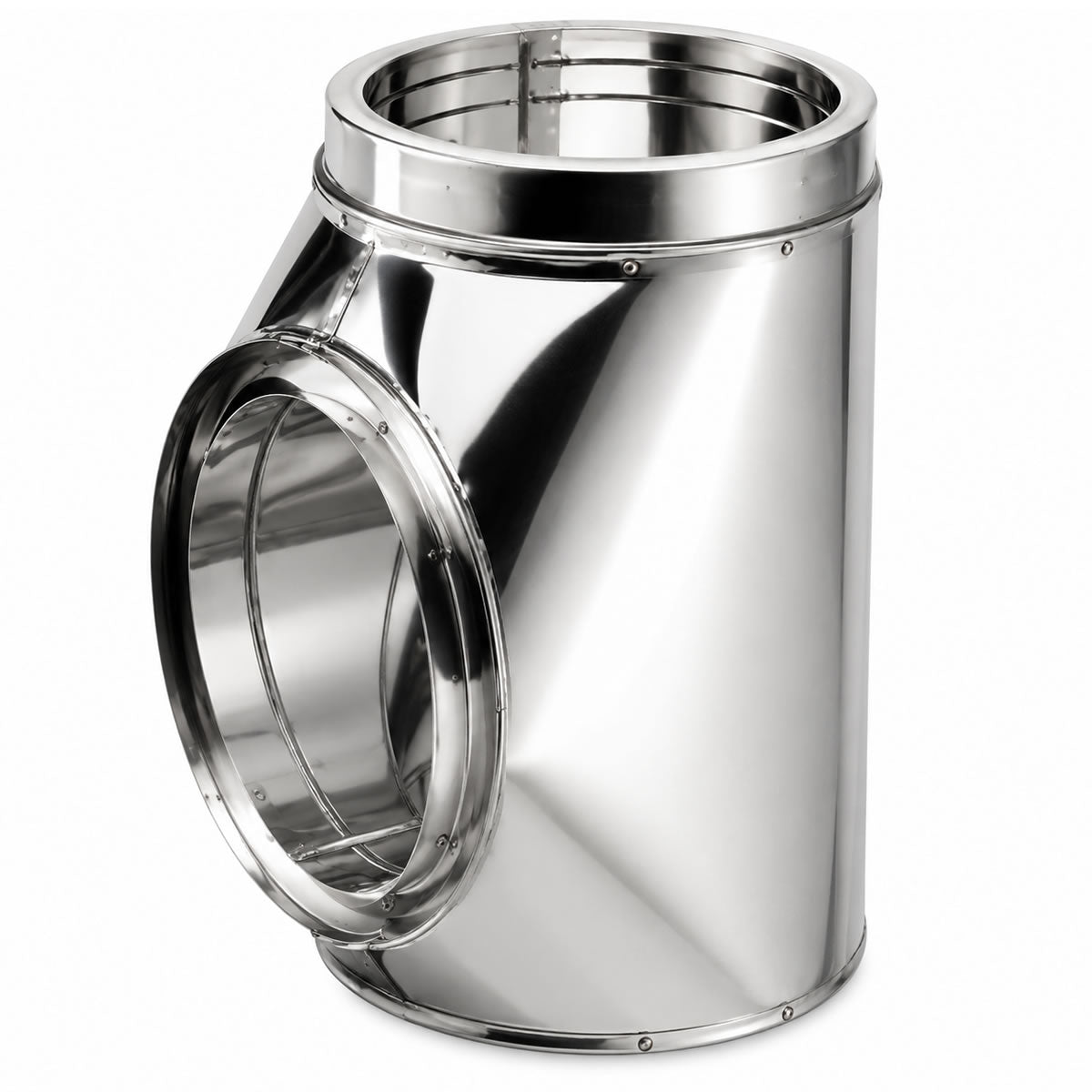 6" DuraTech Stainless Steel Standard Tee with Cap - 6DT-STSS