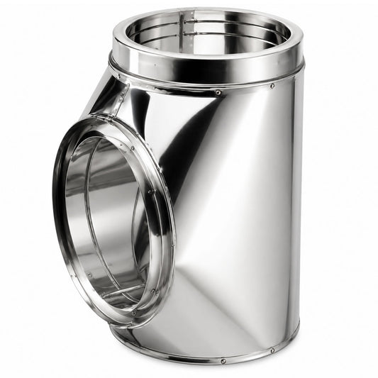 6" DuraTech Stainless Steel Standard Tee with Cap - 6DT-STSS
