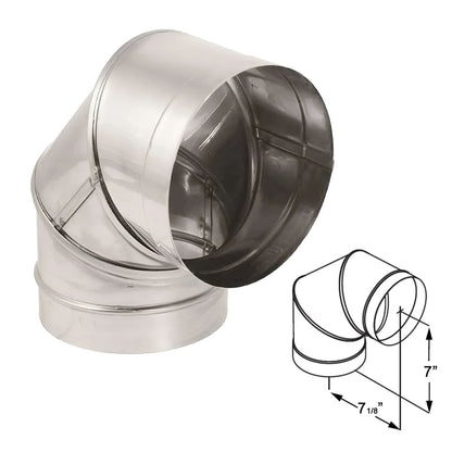 8" DuraBlack Stainless Steel 90 Deg. Elbow - 8DBK-E90SS