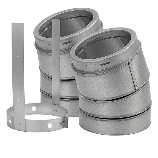 8" DuraTech 15 Degree Galvanized Elbow Kit - 8DT-E15K
