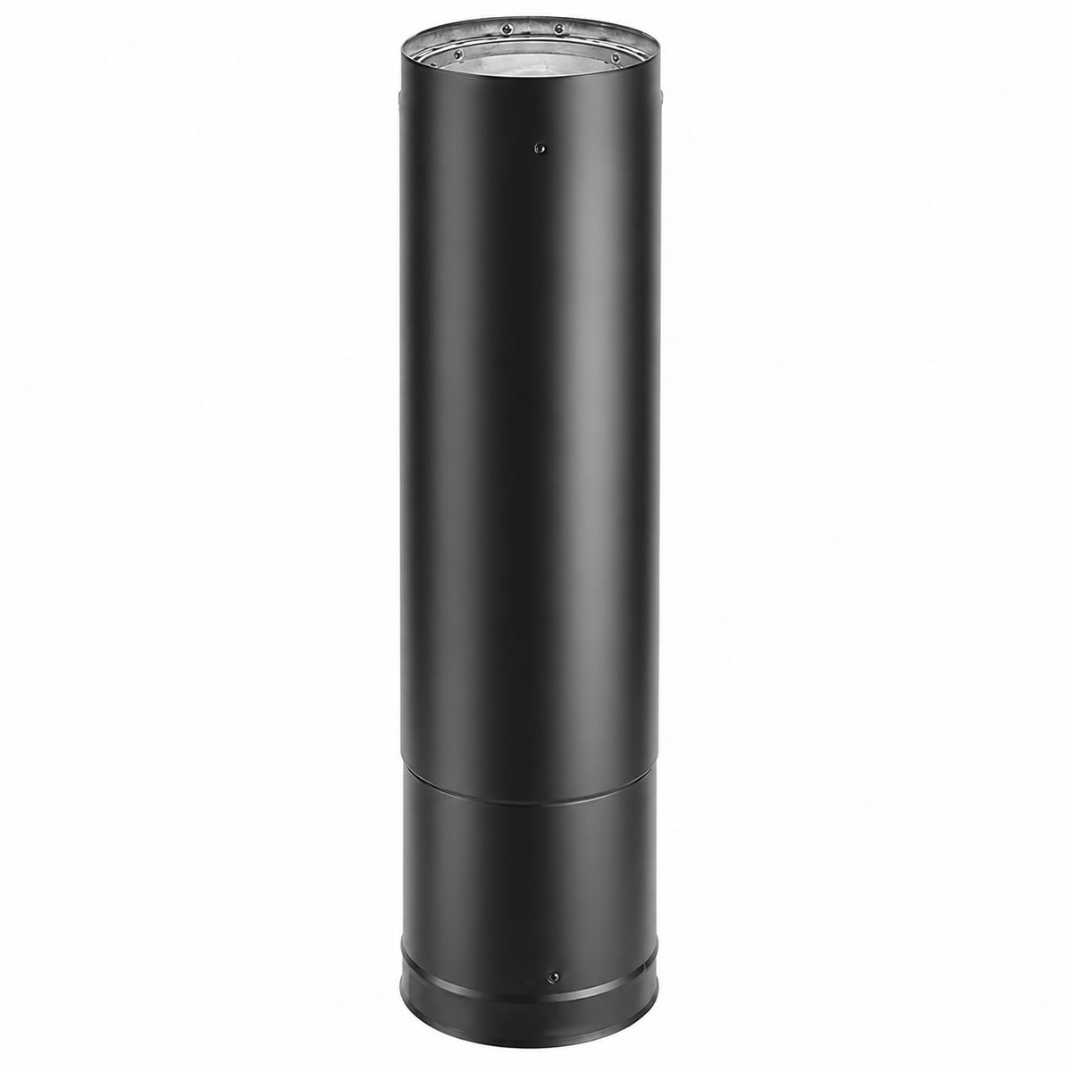 8" DVL 40" - 68" Double-Wall Telescoping Black Stove Pipe - 8DVL-68TA