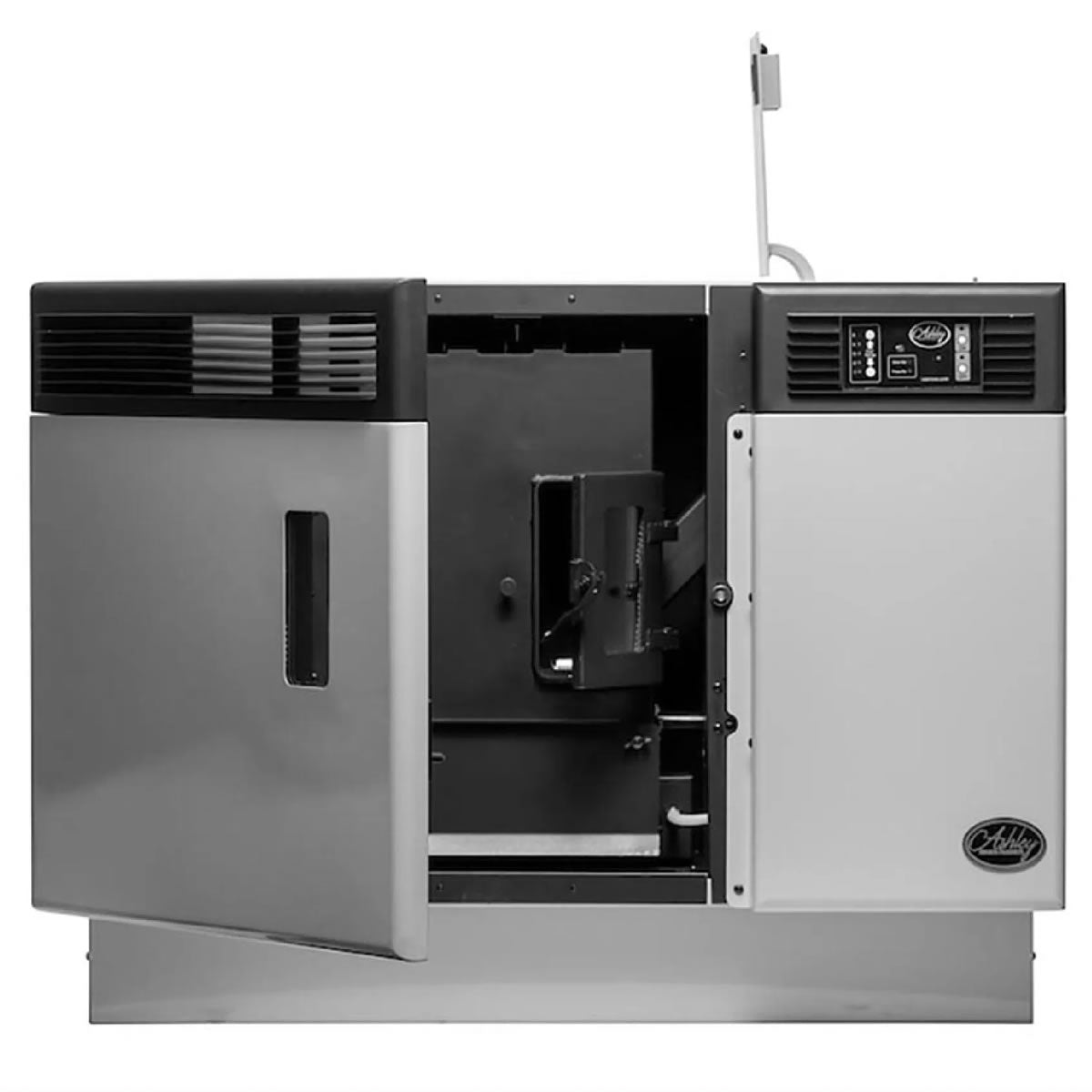 US Stove Wall Mount Direct Vent Pellet Stove with 28 lb Hopper and Remote