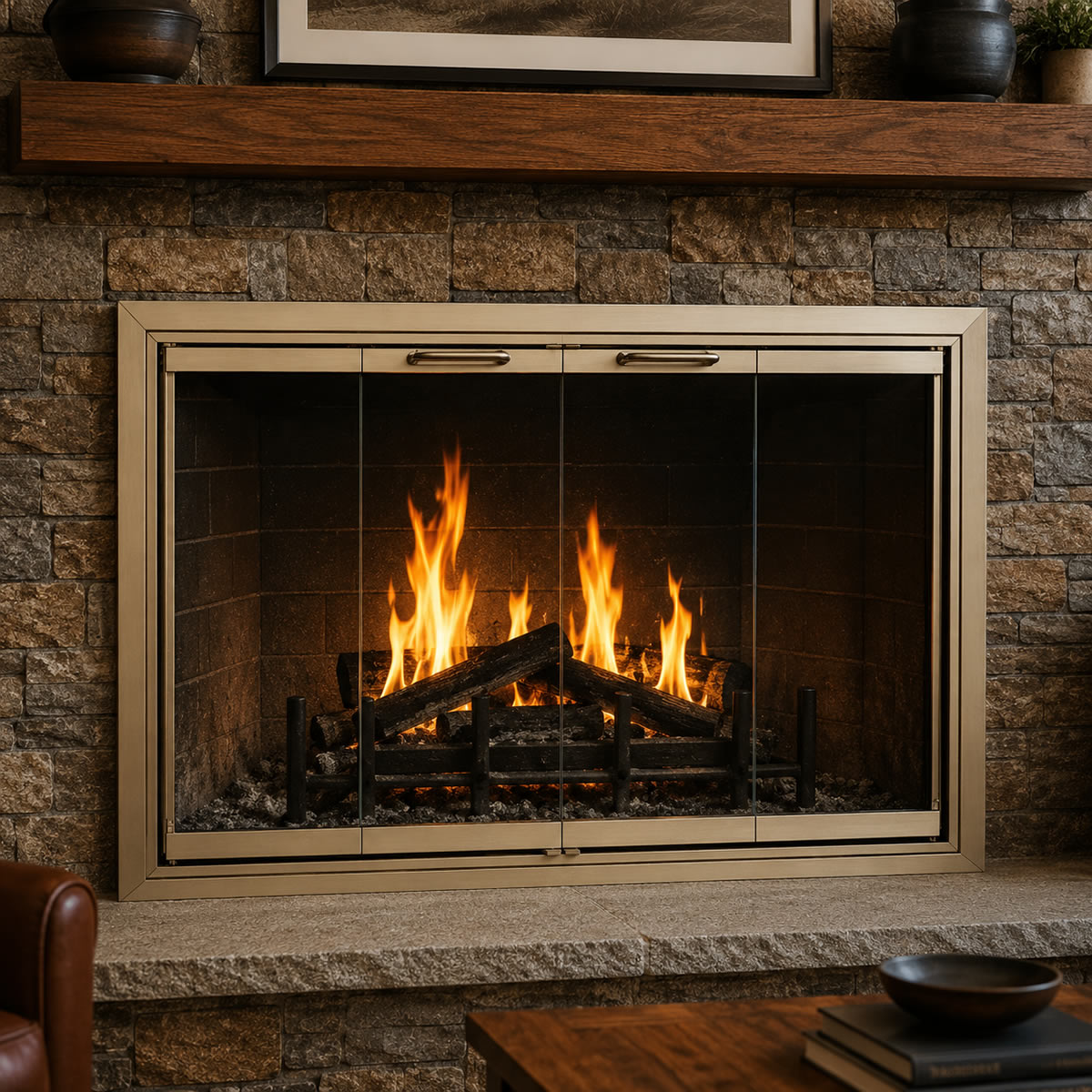 Cameo Custom Masonry Fireplace Door