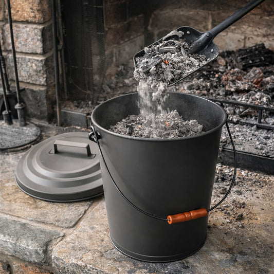 Black Ash Bin with Lid