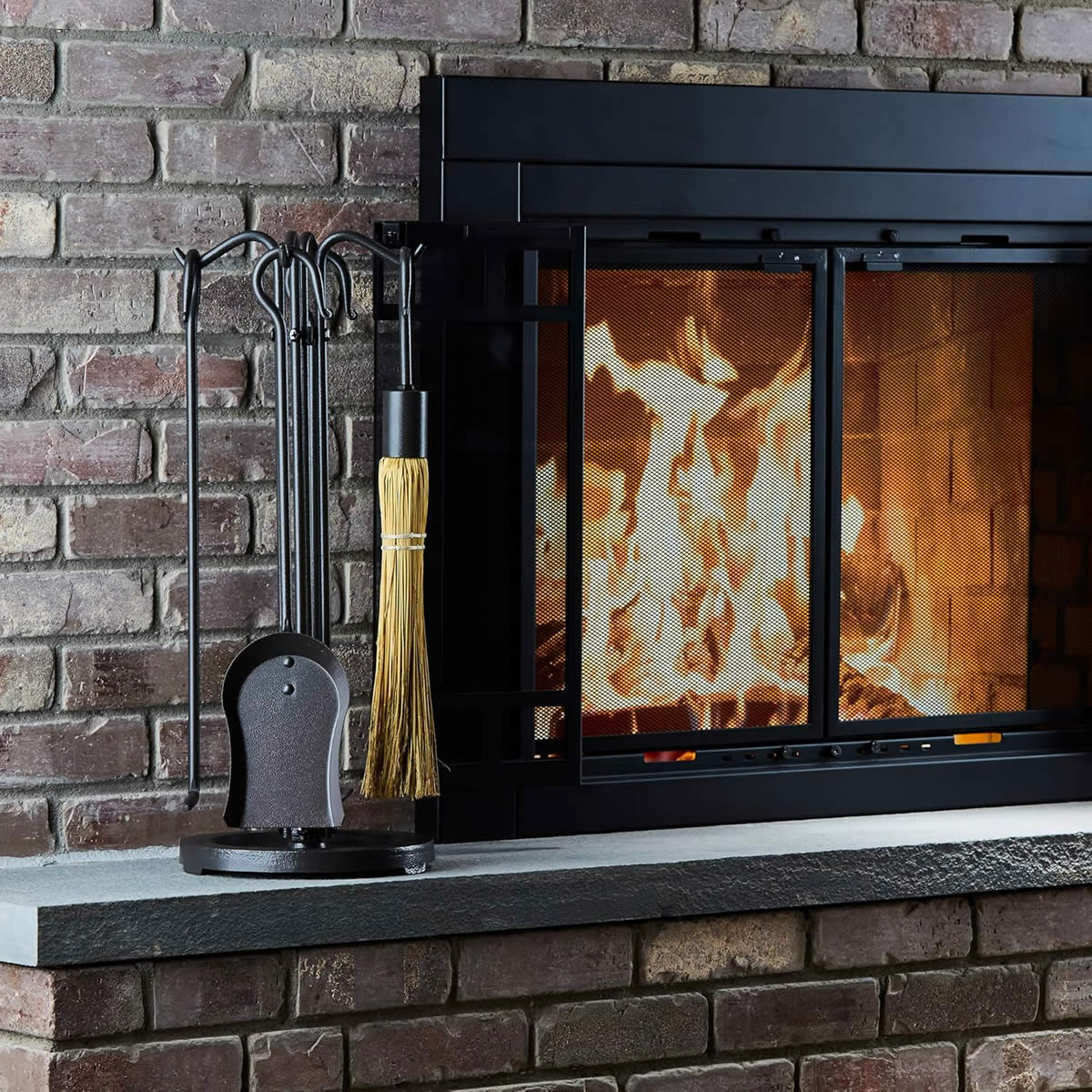 5 Piece Olde World Iron Mini Fireset