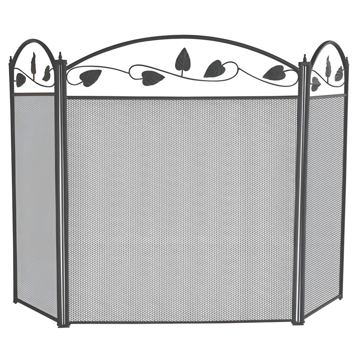 3 Fold Leaf Screen - Black