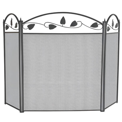3 Fold Leaf Screen - Black